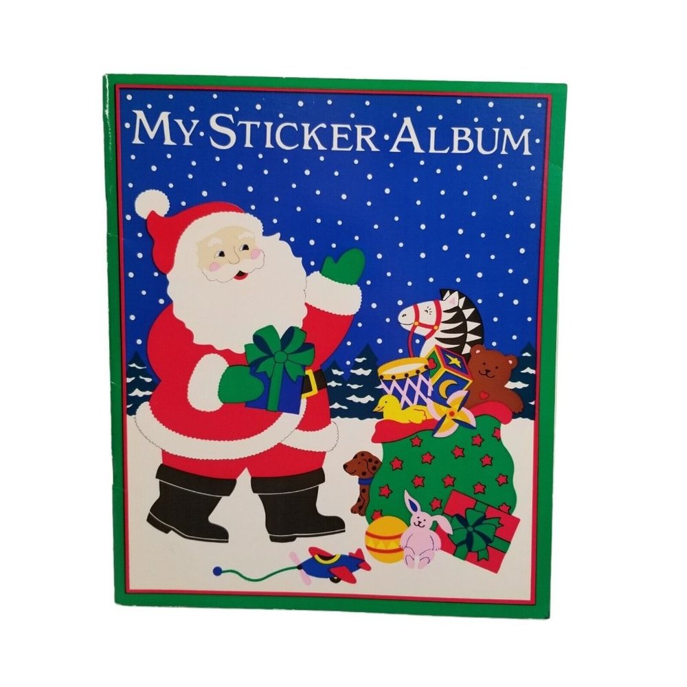 Vintage Sandylion Sticker Album 1990s Santa Claus Christmas Sandy Lion Book 90s